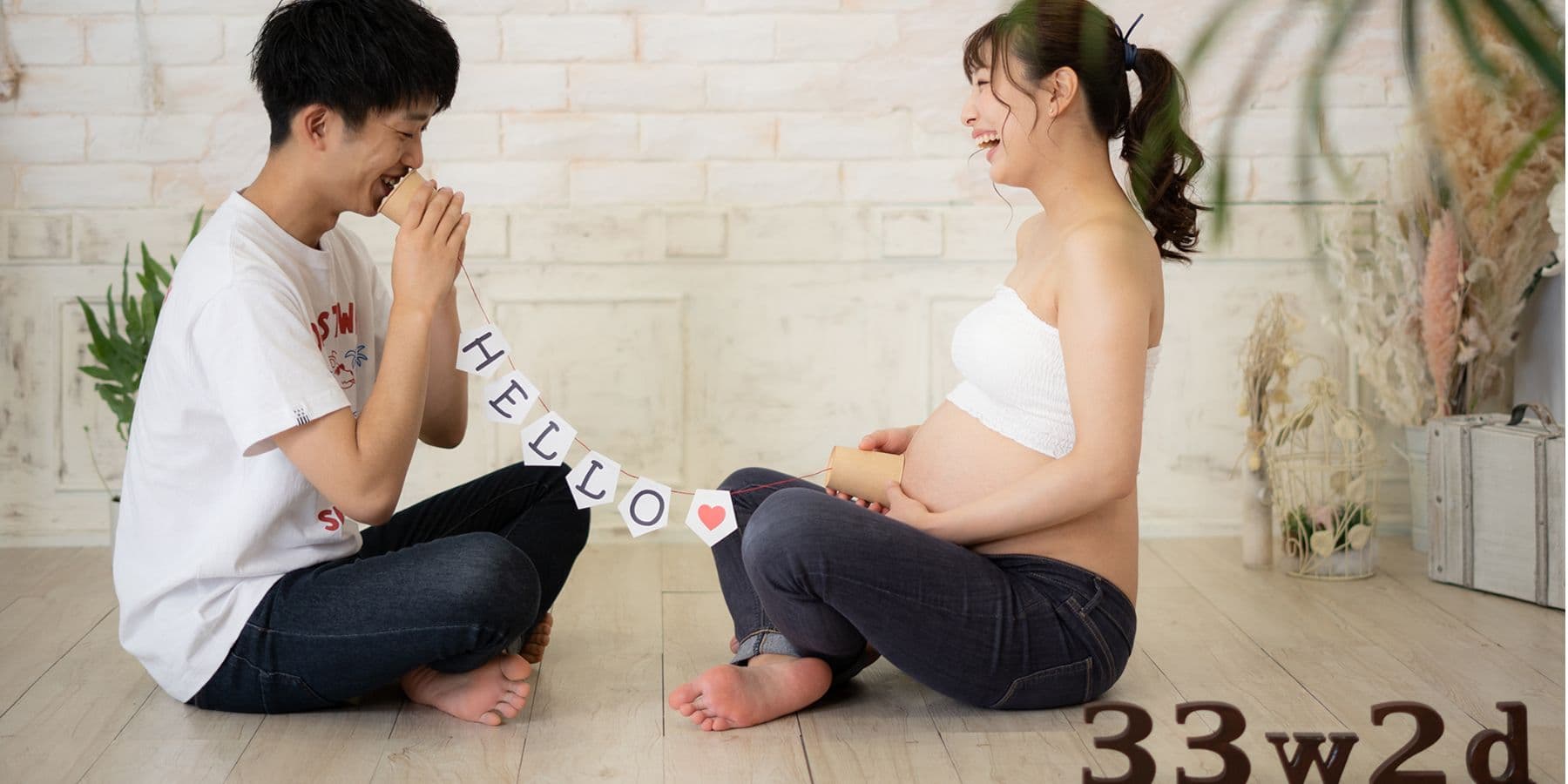 マタニティの夫婦の画像